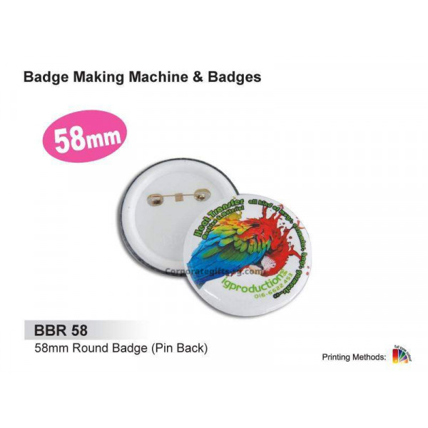 BBRM 58 (58mm Round Badge) Magnetic Back